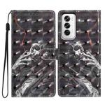 For OPPO Reno12 Global 3D Pattern Leather Phone Case(Skull)