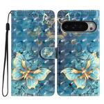 For Google Pixel 9 Pro XL 3D Pattern Leather Phone Case(3D Butterfly)