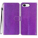 For iPhone 16e Glitter Powder Flip Leather Phone Case(Purple)