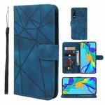 For Huawei P30 Skin Feel Geometric Lines Leather Phone Case(Blue)