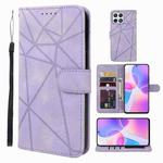 For Honor X30i Skin Feel Geometric Lines Leather Phone Case(Purple)