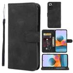 For Xiaomi Redmi Note 10 Pro Skin Feel Geometric Lines Leather Phone Case(Black)