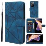 For Xiaomi Redmi Note 11 Pro+ 5G Skin Feel Geometric Lines Leather Phone Case(Blue)