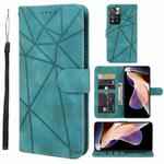 For Xiaomi Redmi Note 11 Pro+ 5G Skin Feel Geometric Lines Leather Phone Case(Green)