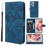 For Xiaomi Redmi Note 12 4G Global Skin Feel Geometric Lines Leather Phone Case(Blue)