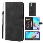 For Xiaomi Redmi 10 Skin Feel Geometric Lines Leather Phone Case(Black)