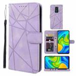 For Xiaomi Redmi 10X 4G Skin Feel Geometric Lines Leather Phone Case(Purple)