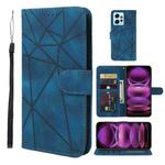 For Xiaomi Redmi 12 4G Skin Feel Geometric Lines Leather Phone Case(Blue)