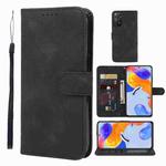 For Xiaomi Redmi Note 11 Pro 5G Skin Feel Geometric Lines Leather Phone Case(Black)