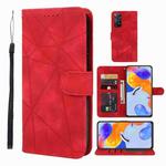 For Xiaomi Redmi Note 11 Pro 5G Skin Feel Geometric Lines Leather Phone Case(Red)