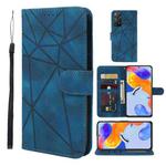 For Xiaomi Redmi Note 11 Pro 5G Skin Feel Geometric Lines Leather Phone Case(Blue)