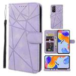 For Xiaomi Redmi Note 11 Pro 5G Skin Feel Geometric Lines Leather Phone Case(Purple)