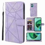 For Xiaomi Redmi Note 11E Skin Feel Geometric Lines Leather Phone Case(Purple)