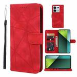 For Xiaomi Redmi Note 13 Pro 5G Skin Feel Geometric Lines Leather Phone Case(Red)