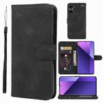 For Xiaomi Redmi Note 13 Pro+ 5G Skin Feel Geometric Lines Leather Phone Case(Black)