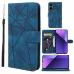 For Xiaomi Redmi Note 13 Pro+ 5G Skin Feel Geometric Lines Leather Phone Case(Blue)