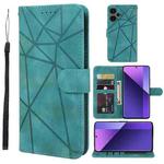 For Xiaomi Redmi Note 13 Pro+ 5G Skin Feel Geometric Lines Leather Phone Case(Green)