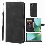 For Xiaomi 12 Pro Skin Feel Geometric Lines Leather Phone Case(Black)