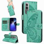 For OnePlus Nord CE4 Swallowtail Butterfly Embossed Leather Phone Case(Green)