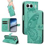 For OnePlus Nord 4 5G Swallowtail Butterfly Embossed Leather Phone Case(Green)