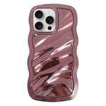 For iPhone 15 Pro Max Wave Plated PC Hybrid TPU Phone Case(Rose Gold)