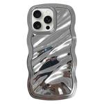 For iPhone 15 Pro Wave Plated PC Hybrid TPU Phone Case(Silver)