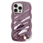 For iPhone 15 Pro Wave Plated PC Hybrid TPU Phone Case(Purple)