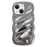 For iPhone 15 Wave Plated PC Hybrid TPU Phone Case(Silver)