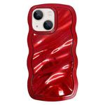 For iPhone 15 Wave Plated PC Hybrid TPU Phone Case(Red)