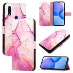 For Xiaomi Redmi 7 PT003 Marble Pattern Flip Leather Phone Case(Pink Purple Gold)