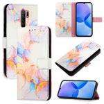 For Xiaomi Redmi 9 / 9 Prime India PT003 Marble Pattern Flip Leather Phone Case(Galaxy Marble White)