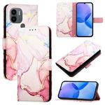 For Xiaomi Redmi A1+ / Poco C50 PT003 Marble Pattern Flip Leather Phone Case(Rose Gold)