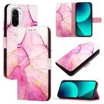 For Xiaomi Mi 11i / 11X / 11X Pro PT003 Marble Pattern Flip Leather Phone Case(Pink Purple Gold)