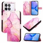 For Xiaomi Redmi K70 / K70 Pro PT003 Marble Pattern Flip Leather Phone Case(Pink Purple Gold)