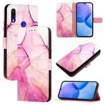 For Xiaomi Redmi Note 7 / 7 Pro / 7S PT003 Marble Pattern Flip Leather Phone Case(Pink Purple Gold)