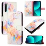 For Xiaomi Redmi Note 8 PT003 Marble Pattern Flip Leather Phone Case(Galaxy Marble White)