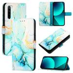 For Xiaomi Redmi Note 8 PT003 Marble Pattern Flip Leather Phone Case(Green)