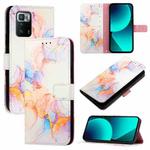 For Xiaomi Poco X3 GT PT003 Marble Pattern Flip Leather Phone Case(Galaxy Marble White)