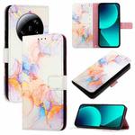 For Xiaomi 13 Ultra PT003 Marble Pattern Flip Leather Phone Case(Galaxy Marble White)