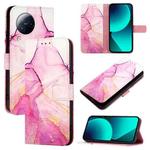 For Xiaomi Civi 3 PT003 Marble Pattern Flip Leather Phone Case(Pink Purple Gold)