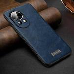 For Huawei nova 12 / nova 13 SULADA Shockproof TPU Hybrid Handmade Leather Phone Case(Blue)