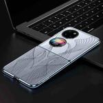 For Huawei P50 Pocket SULADA Electroplated Laser Engraving Texture PC Phone Case(Blue)