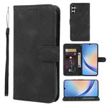 For Samsung Galaxy A34 5G Skin Feel Geometric Lines Leather Phone Case(Black)