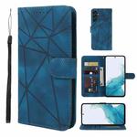 For Samsung Galaxy A54 5G Skin Feel Geometric Lines Leather Phone Case(Blue)