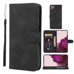 For Samsung Galaxy S20 FE Skin Feel Geometric Lines Leather Phone Case(Black)