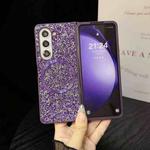 For Samsung Galaxy Z Fold4 Glitter MagSafe PC Phone Case(Purple)