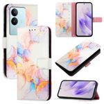 For vivo V29 5G Global / V29 Pro PT003 Marble Pattern Flip Leather Phone Case(Marble White)