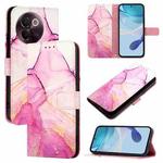 For vivo V30e 5G Global PT003 Marble Pattern Flip Leather Phone Case(Pink Purple Gold)