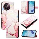 For vivo V30e 5G Global PT003 Marble Pattern Flip Leather Phone Case(Rose Gold)