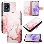 For vivo Y02A / Y02 / Y11 2023 / Y02t PT003 Marble Pattern Flip Leather Phone Case(Rose Gold)